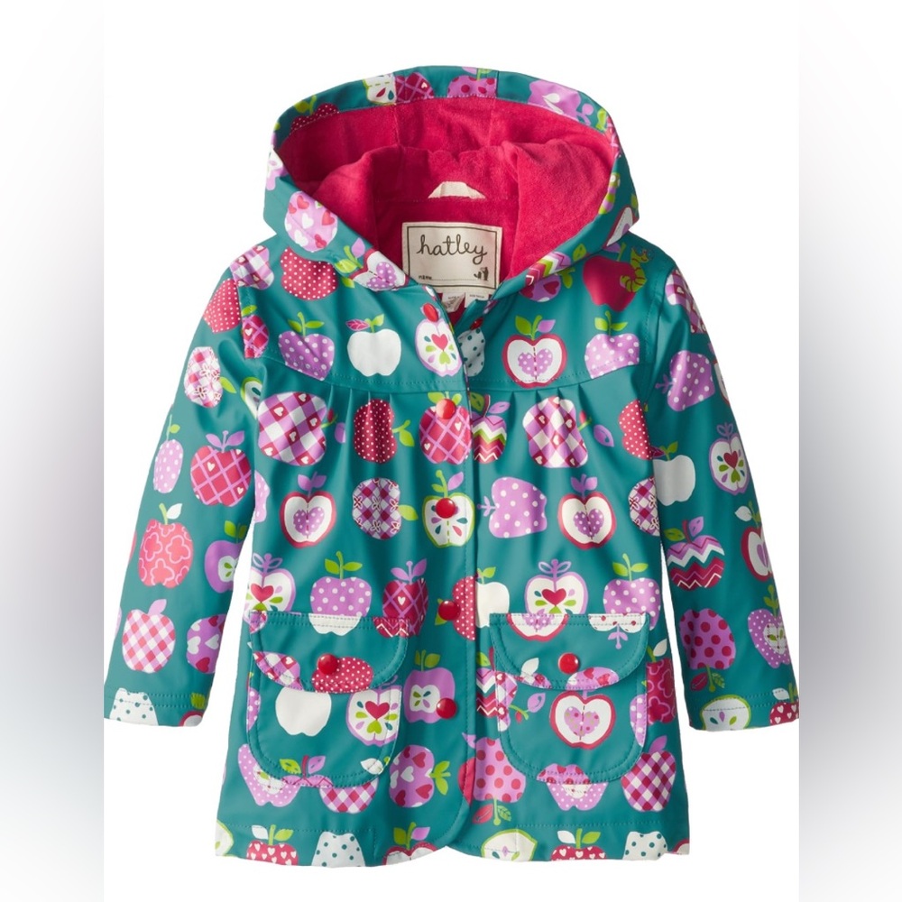 Hatley Orchard Apples Hooded Raincoat